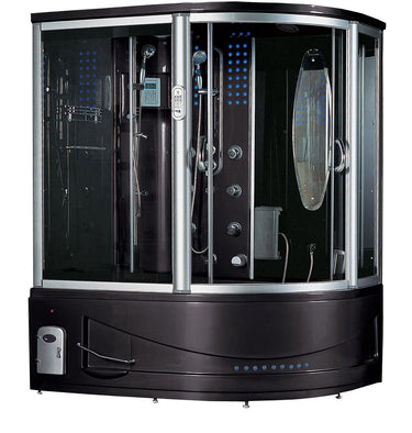 Maya Bath Siena-Black-Right Steam Shower Steam Shower Maya Bath